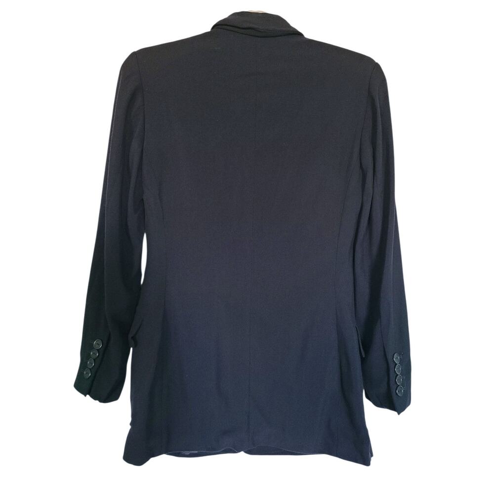 ESCADA Elements Wool Button Front Blazer Black Vintage Size 34 US Size 4 - Picture 6 of 6